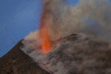Fototapeten Eruption of Etna Volcano In Sicily   © Wead