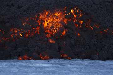 Eruption of Etna Volcano in Sicily,Italy