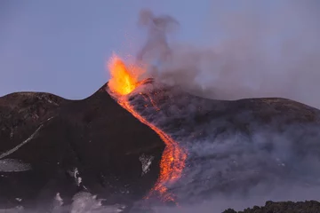 Fototapeten Eruption of Etna Volcano in Sicily,Italy © Wead