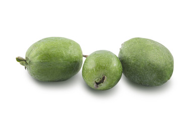 Feijoa is isolated on a white background