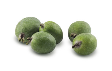 Feijoa is isolated on a white background