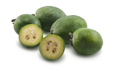 Feijoa is isolated on a white background