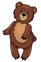 Bear isolated on white