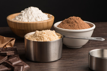 Muffins baking ingredients