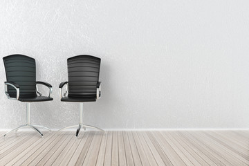 Interior with office chairs