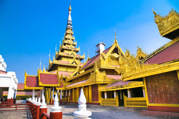 The Royal palace in Mandalay, Myanmar.