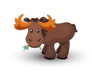 Fototapeta premium Vector illustration of moose