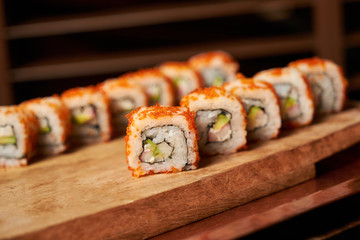 Philadelphia roll sushi with salmon