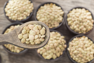 Raw lentils - Lens culinaris