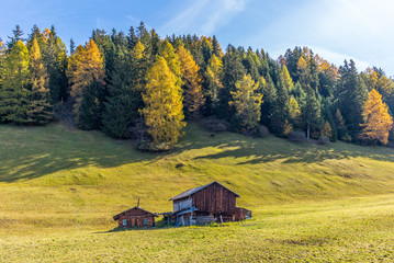 A remote farm on the Swiss Alps in Autumn - 2