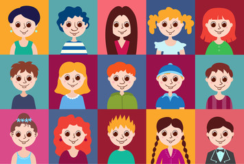 Set of cartoon avatars