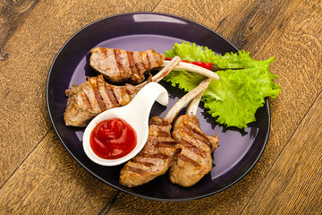 Grilled lamb