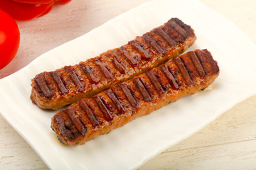 Grilled sausages