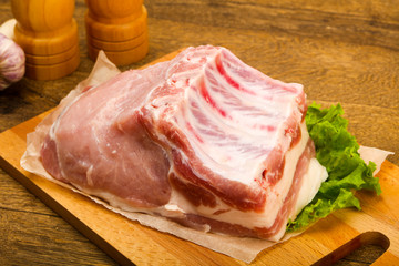 Raw pork meat