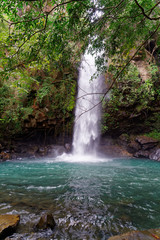 The waterfall La Cangreja is part of Rincon de La Vieja National Park, Costa Rica, which is an UNESCO world heritage site since 1999.