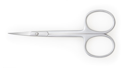 Nail scissors isolated on white background with clipping path - obrazy, fototapety, plakaty