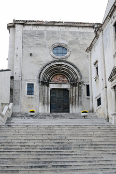 The old church of Santa Maria delle Grazie in Pescocostanzo, Aquila, Italy