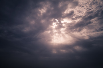 Dark dramatic sky with stormy clouds