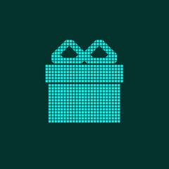 Gift. Vector illustration. A gift icon. Abstract gift.