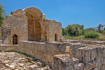 Fototapeta premium Ancient basilica in Gortys, Crete, Greece