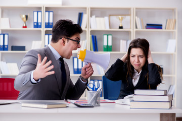 Office conflict between man and woman