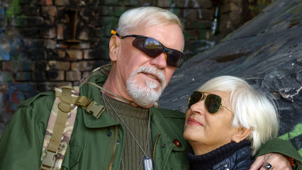 Portrait of confident elderly couple