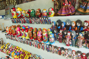 traditional Russian wooden matrios dolls