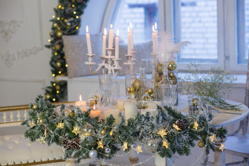 Christmas decorations, Christmas tree, gifts, new year