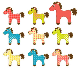 Set of patchwork horses 4.