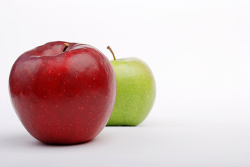 Red and green apples