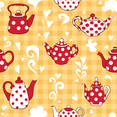 Teapot on the yellow