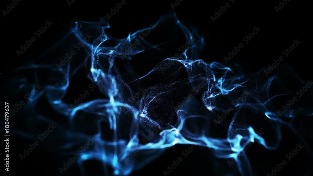 Poster 3d rendering abstract digital particles on black background with dots. high definition abstract cgi 