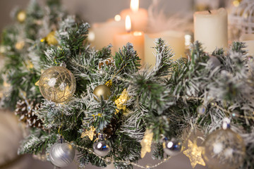 Christmas decorations, Christmas tree, gifts, new year