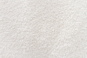 Close-up macro of white towel cloth