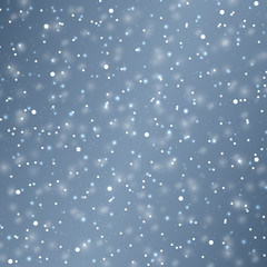 Fototapeta na wymiar Bokeh-blue-white-snow