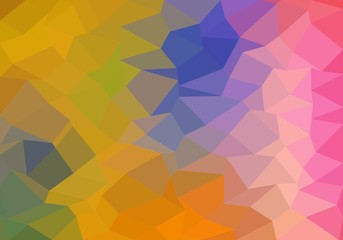 Colorful background consisting of triangles of different colors in a row next to each other and one below the other. Pixel abstract background. Mosaic of geometric elements 