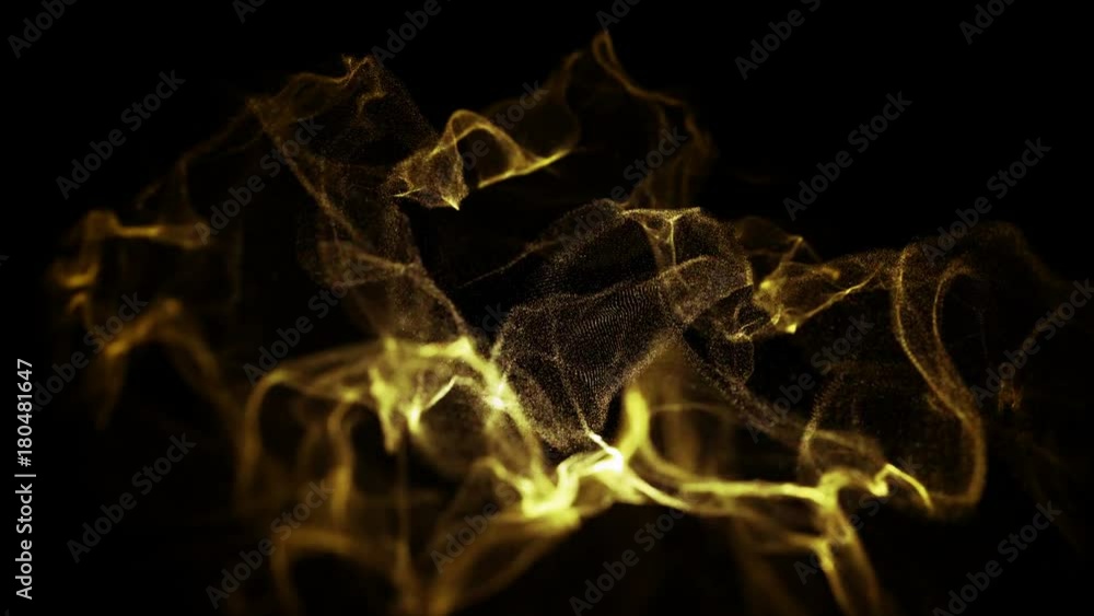 Poster 3d rendering abstract digital particles on black background with dots. high definition abstract cgi 