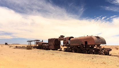 Train cemetery uyuni / Eisenbahnfriedhof in Uyuni