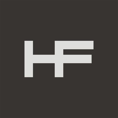 Obraz premium HF logo initial letter design template vector