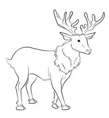 Stag Drawing Vector Illustration