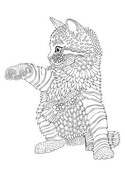 Kitty Coloring Page Images – Browse 44,986 Stock Photos, Vectors, and Video