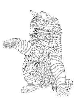 kids coloring pages sleeping cat