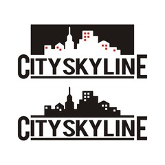 Obraz premium Skyline, city logo design template vector illustration