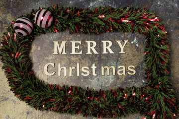 background with word Merry Christmas