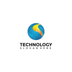 3D Technology Logo Template. Vector Illustrator Eps. 10