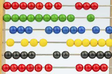 abacus with colorful beads