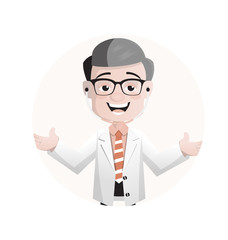 Laughing Dermatologist Doctor Expression Vector