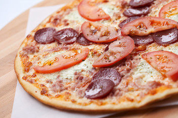 pizza with salami