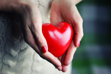 female hand valentine heart 