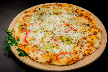 Pizza with bell pepper